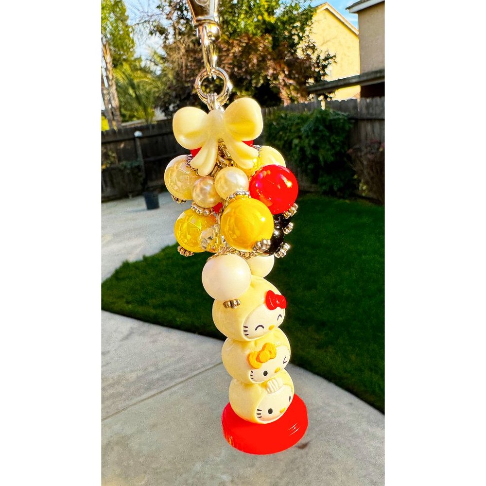 Hello Kitty Kawaii Dumpling Stack Keychain Purse … - image 6